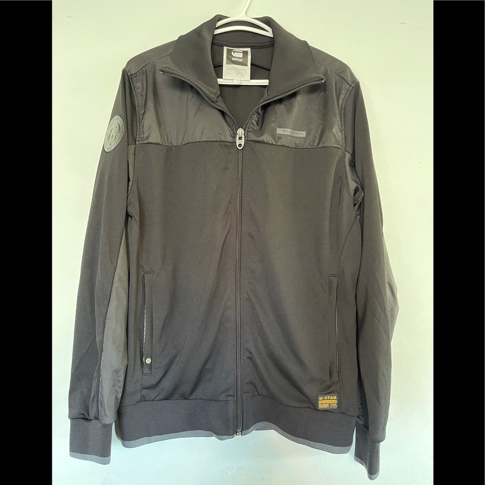 Black g-star raw zip up jacket